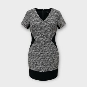 Banana Republic Black and White Colorblock Mini Dress Size 14